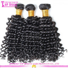 Atacado qingdao 5A grau cabelo virgem 20 polegadas mongol virgem kinky cabelo encaracolado